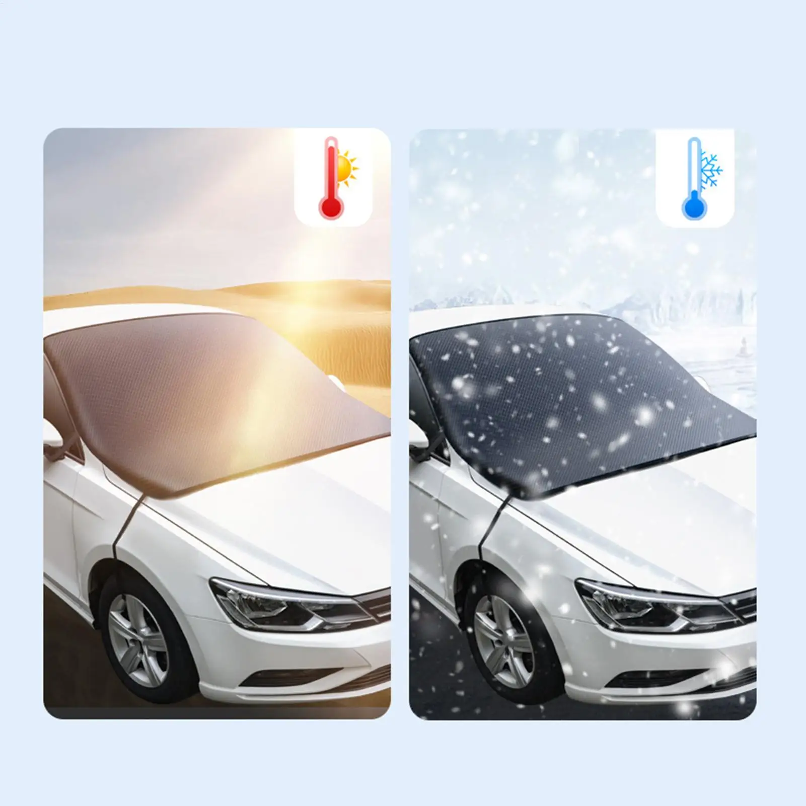 

Car Window Shades Front Windshield Car Windshield Sun Shade Foldable UV Protection Waterproof Light Block Screen For Snow
