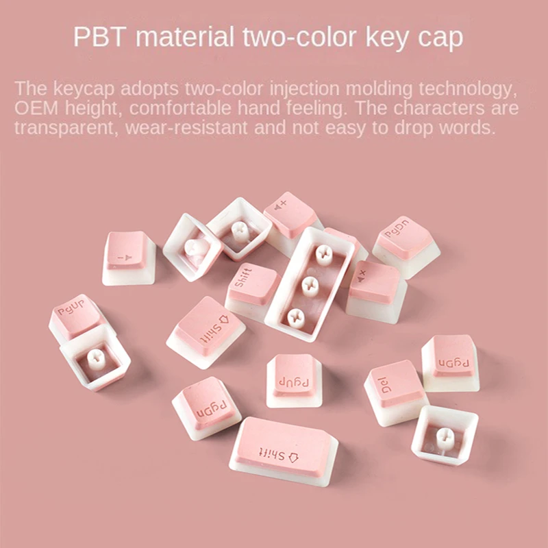 129 teclas geral pudim pbt keycaps injeção de duas cores oem translúcido keycap para 61/62/68/84/87/104/108/980k teclado mecânico