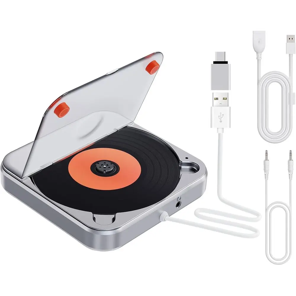 

Портативный CD-плеер с AUX-кабелем 1 м и USB-удлинителем 1,5 м для совместимости с автомобильной аудиосистемой