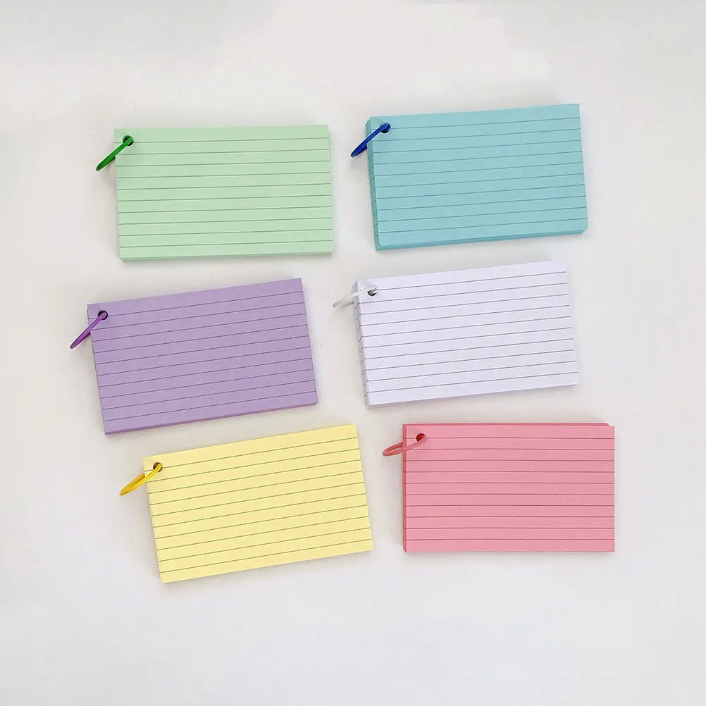 Juego de blocs de notas multicolores, tarjetas de notas indexadas, tamaño compacto, libretas pequeñas para estudiar reuniones, tarjetas de índice, 1 Juego