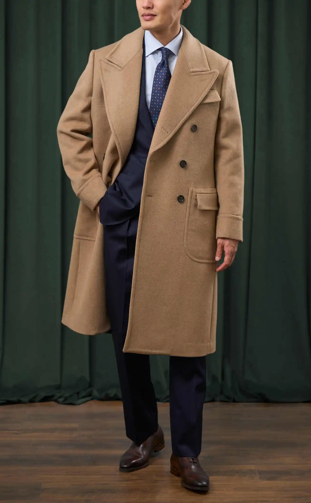 Winter Warme Bruiloft Smoking H1 Stuks Jas Piekte Revers Mannen Pak Vintage Double Breasted Avond Bruidegom Aangepast