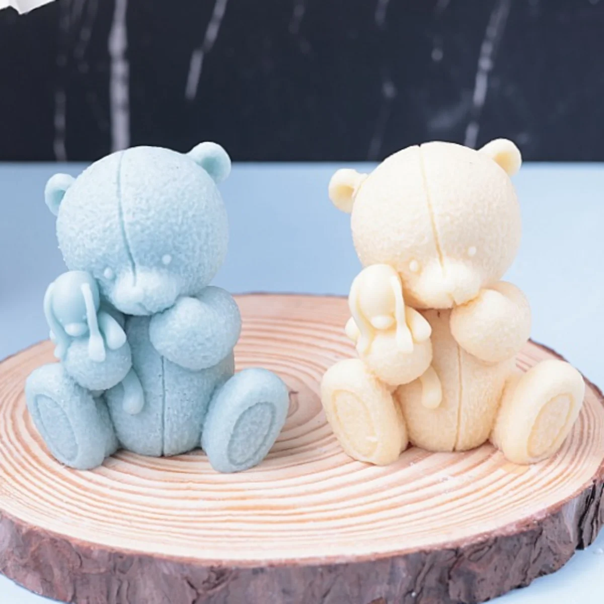 Cartoon Woven Bear Candle Silicone Mold DIY Animal Soap Resin Plaster Doll Making Tool Chocolate Ice Cube Mold Cake Decor Gift