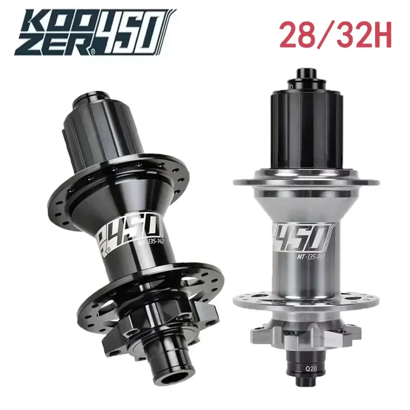 Koozer 450  MTB rear  hub HG 120HD 28H 32 Hole Cr-Mo Steel Axle 5x135 10x135 QR 12x142 THRU Bike Parts mtb hubs Bicycle Hub