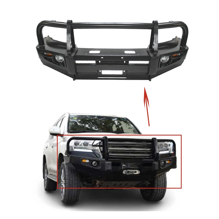 4x4 Pick up Steel Bull Bar Car Nudge Bar Front Bumper for Toyota Fortuner Tacoma Fj Cruiser Tundra Mitsubishi L200 Dodge Ram