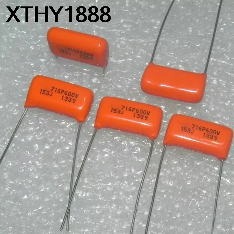 

10 шт. 716P 600V 153 0.015 мкФ 153J 5% полипропиленовый пленочный конденсатор с медными выводами для гитарного оборудования