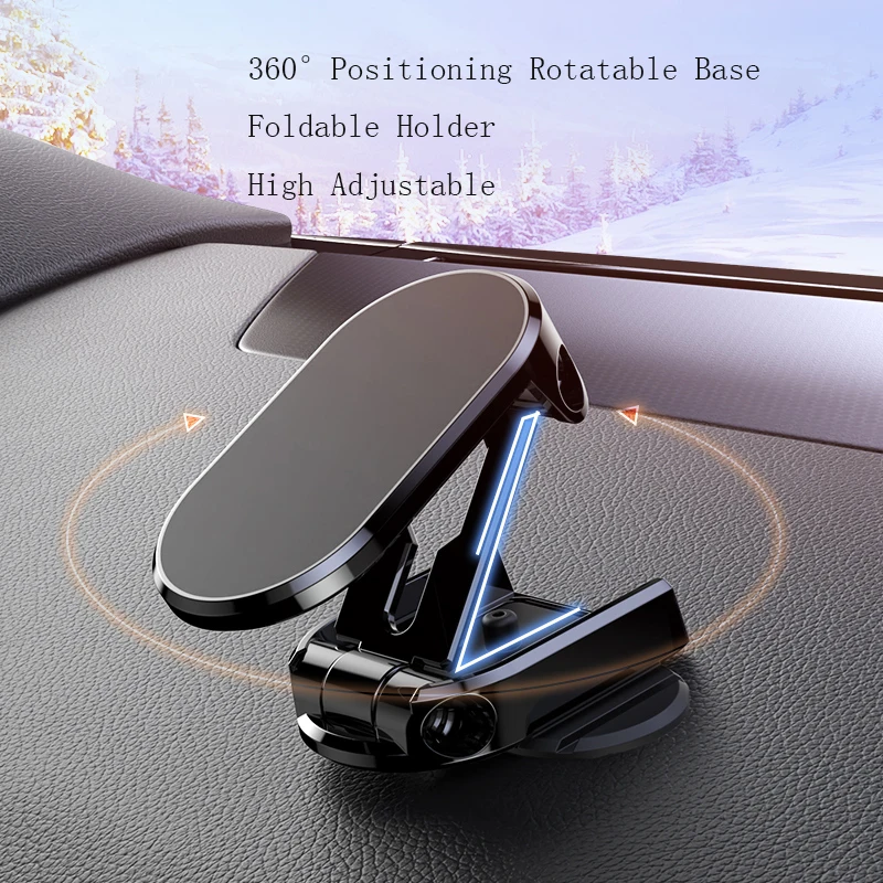 Creative Foldable Magnetic Car Phone Holder, Universal Phones, New Style