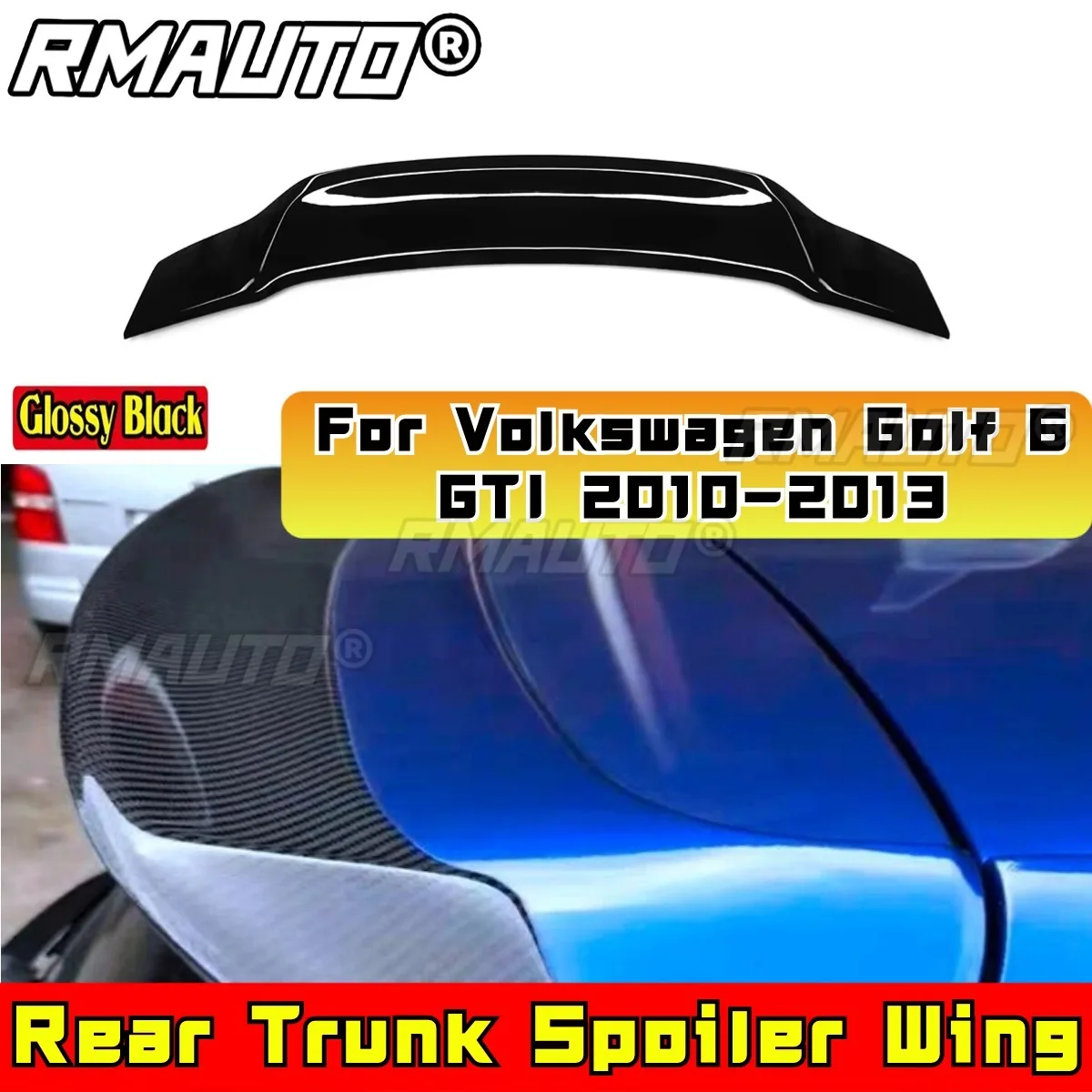 

For Volkswagen Golf 6 GTI 2010-2013 Rear Trunk Spoiler Wing Rear Trunk Spoiler Car Rear Spoiler Body Kit Car Accessories