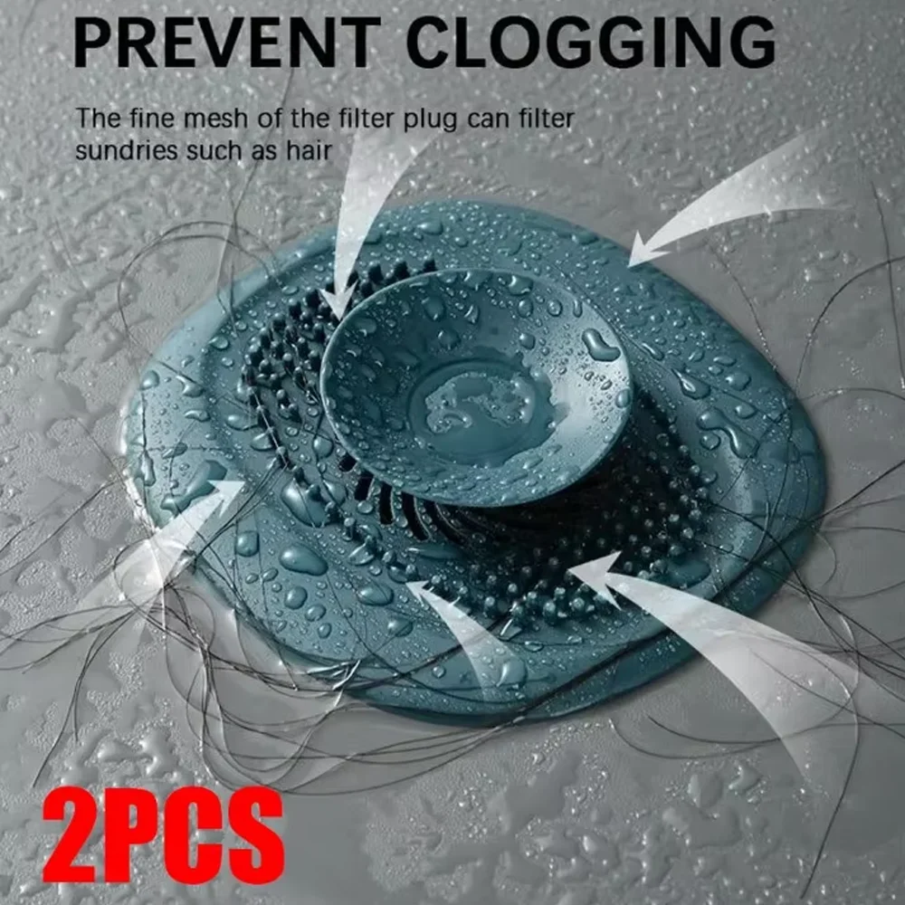 

Upgrade Silicone Drain Stopper Kitchen Bathroom Anti-blocking Sink Plug Strainer Drainer Floor Drain Hair Catcher Bathroom Tool