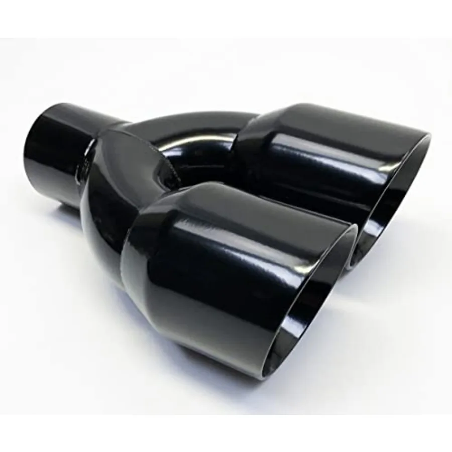 

Exhaust Tip 3.00 Inlet 3.50 Outlet 9.50 long Dual Round Slant Gloss Black 304 Stainless Steel for HighPerformance Vehicle Exhau