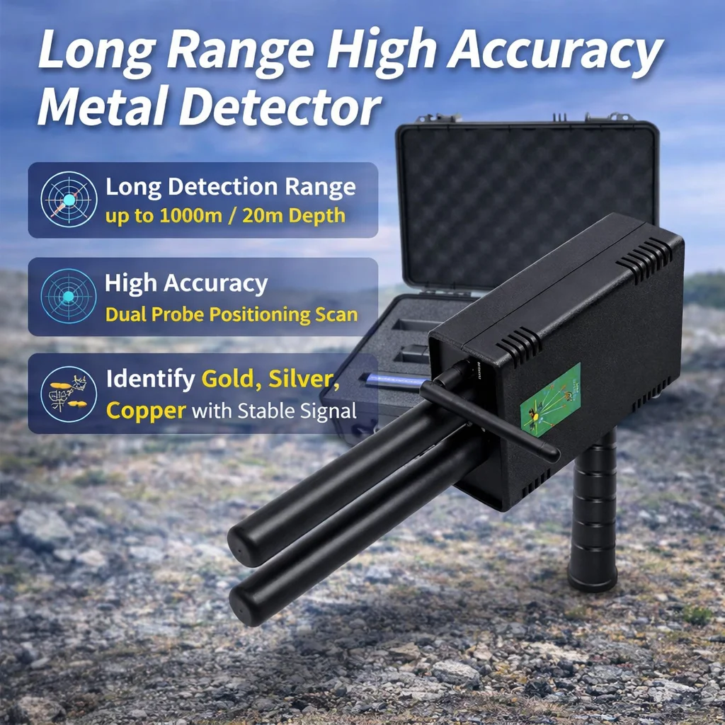 Long Range Metal Detector Gold Silver Copper Finder High Accuracy Deep Search 20m Archaeology Treasure Hunting