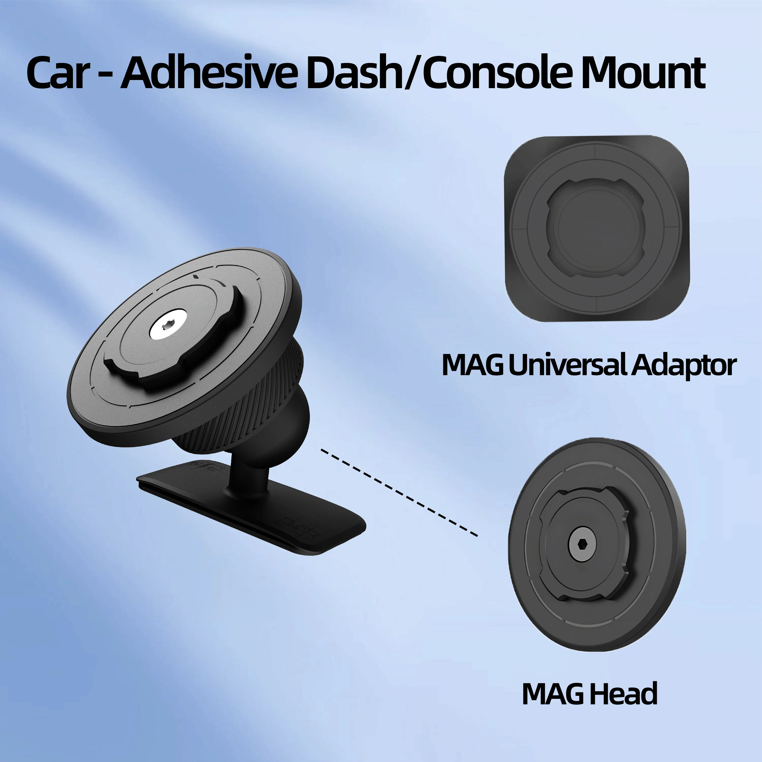 Автомобиль — клейкое крепление на приборную панель/консоль с универсальным адаптером MAG и головкой MAG