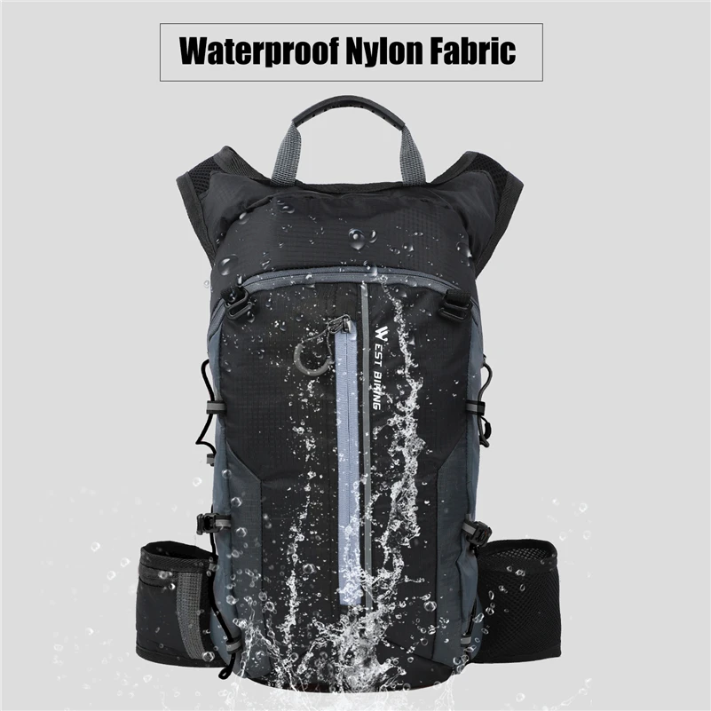 WEST BIKING Cycling Backpack Portable Bicycle Water Bag Outdoor Sport MTB Road Bike Hydration BackPack Reflective Hiking Gear