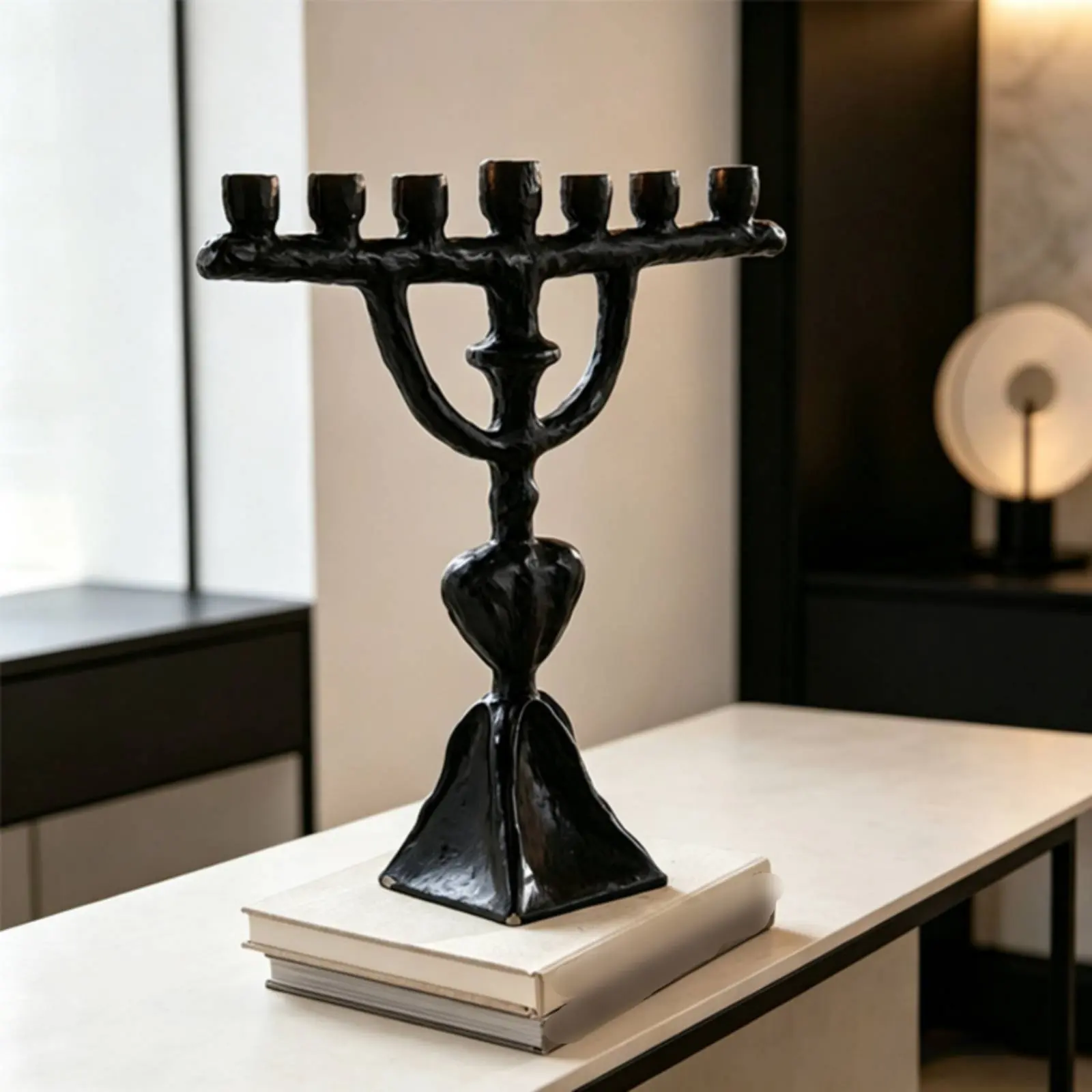 Candelabro Abstracto De 7 Ramas, Diseño Creativo, Centro De Mesa Con Acabado Texturizado, Decoración Para El Hogar, Estable — -47%, 42.08€ Coupon, from 45.59€ – 47% descuento – €45.59