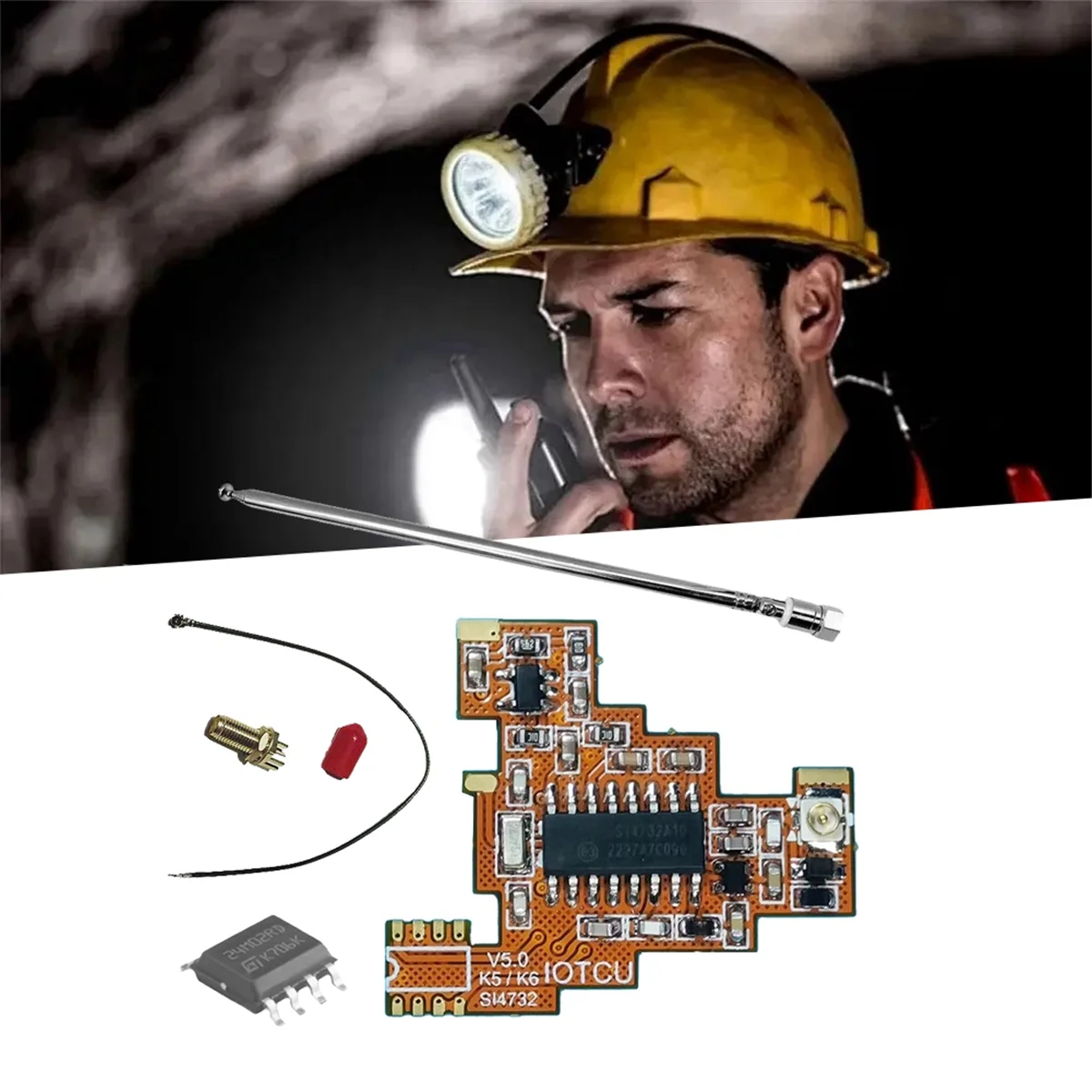 Módulo fpc t88c si4732 v5.0 + chip 2m + antena para uvk5 uvk6 hf banda completa de ondas curtas/recepção de banda lateral única