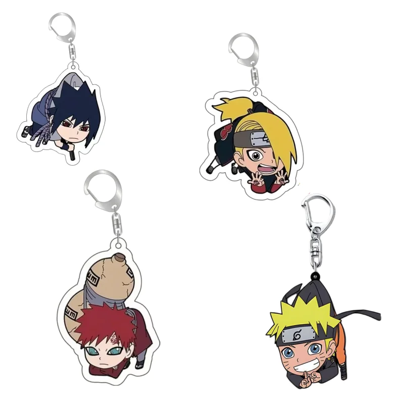 Naruto Schlüsselanhänger Uchiha Sasuke und Uchiha Itachi Neues Kreatives Cartoon-Design Niedlich Einfach und Exquisit Tragbarer Taschenanhänger für Schüler Geschenk – Detail 2