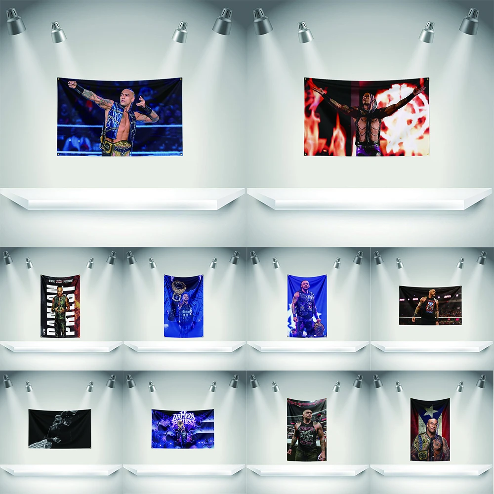 

D-Damian Priest Flag Boxer Banner 3x5ft with Brass Grommets HD Printing Tapestry Exhibition Boxer Sports Fans Garage Decor