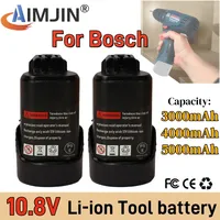 New 10.8V Li-ion 3000/4000/5000mAh Rechargeable Power Tool Battery for BOSCH Cordless Electric Screwdriver BAT411 BAT412 BAT4