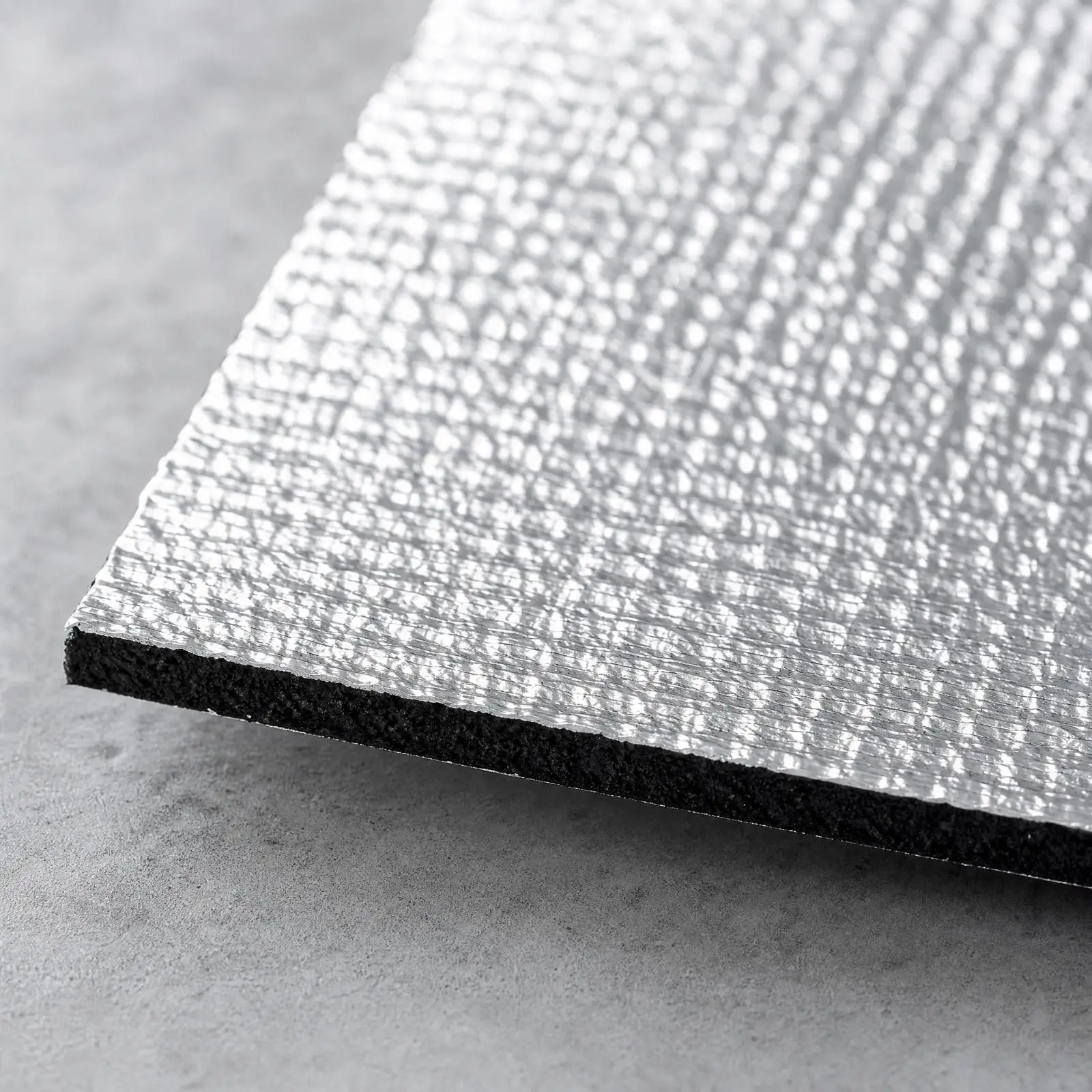 Vehicle Soundproof Pad Trim-to-fit NBR Cotton 250x180x5mm Double Layer Insulation for Car Doors Floors and Metal Panels