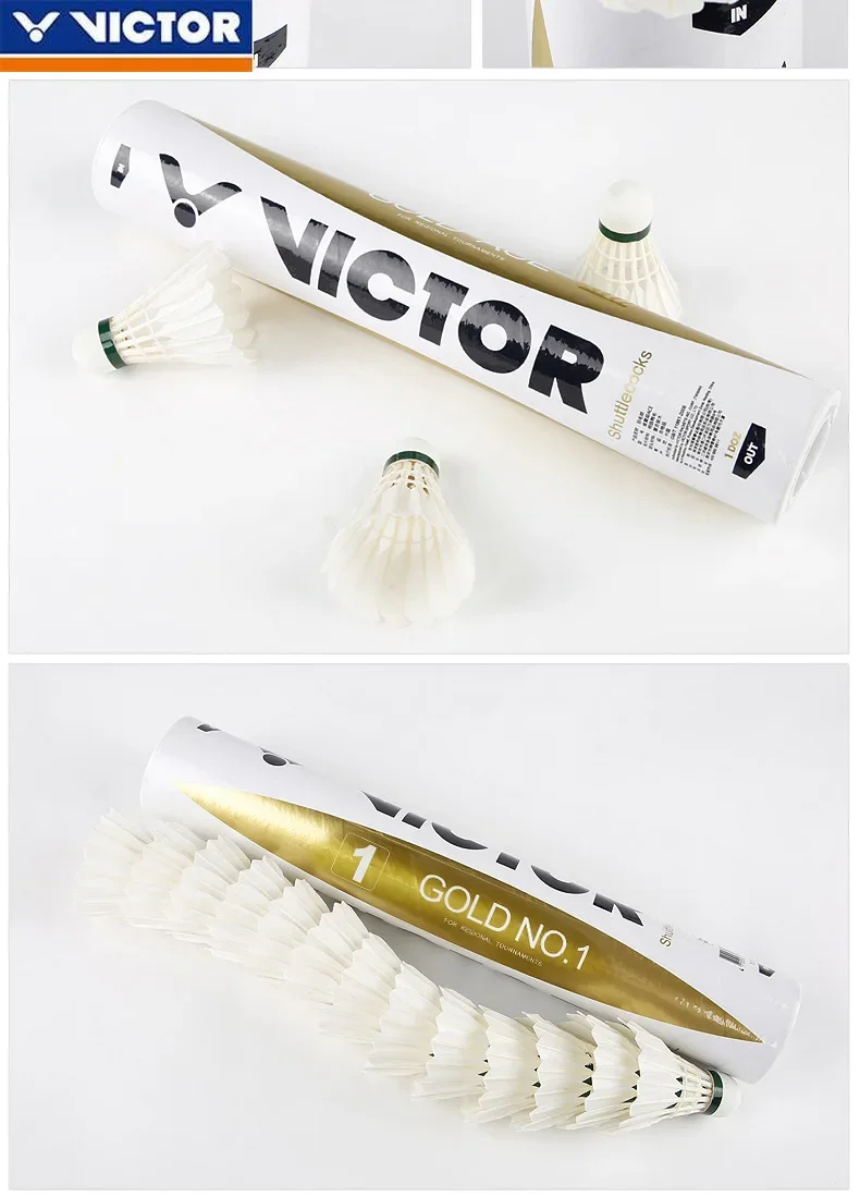 VICTOR 2024 Golden No. 1 Badminton Flight Stable and Durable Professional Competition Ball Sports Training Badminton