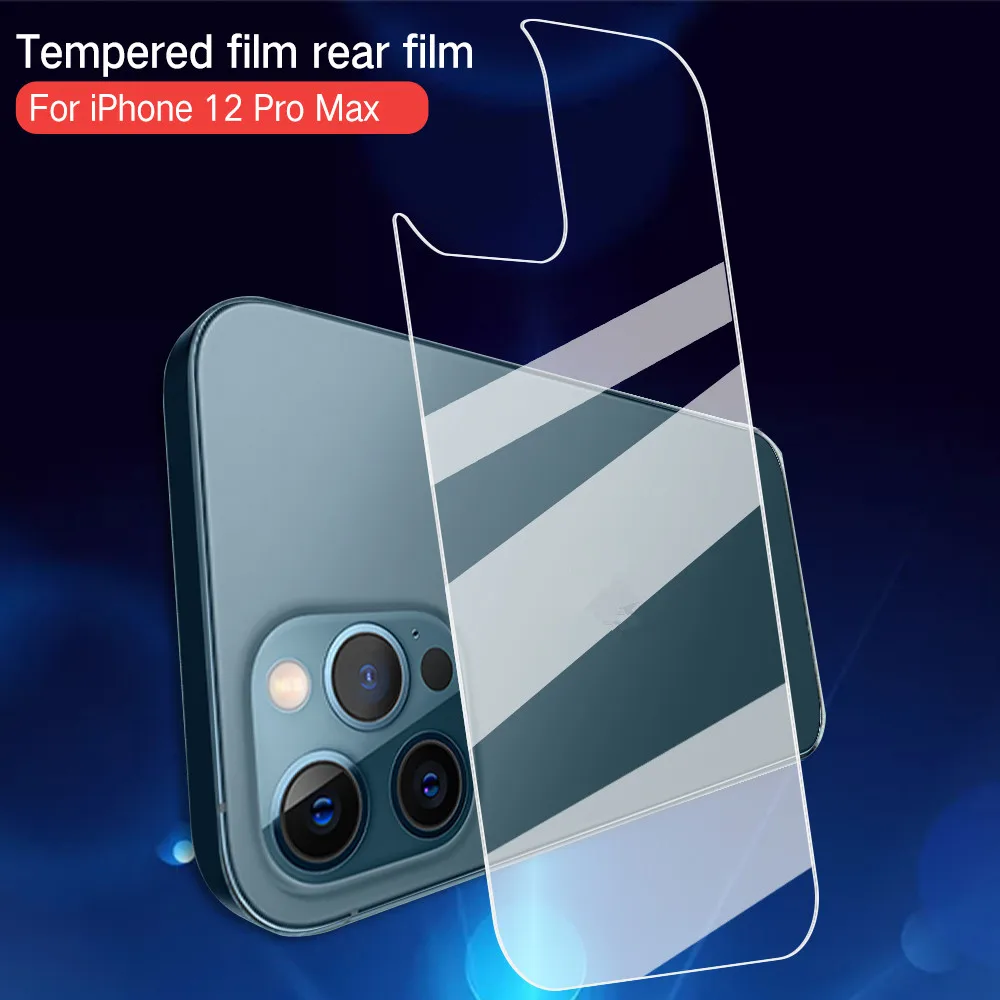 2 Pieces Tempered Glass Transparent Back Film Screen Protector Suitable For iPhone 12 13 14 Plus 15 Pro Max