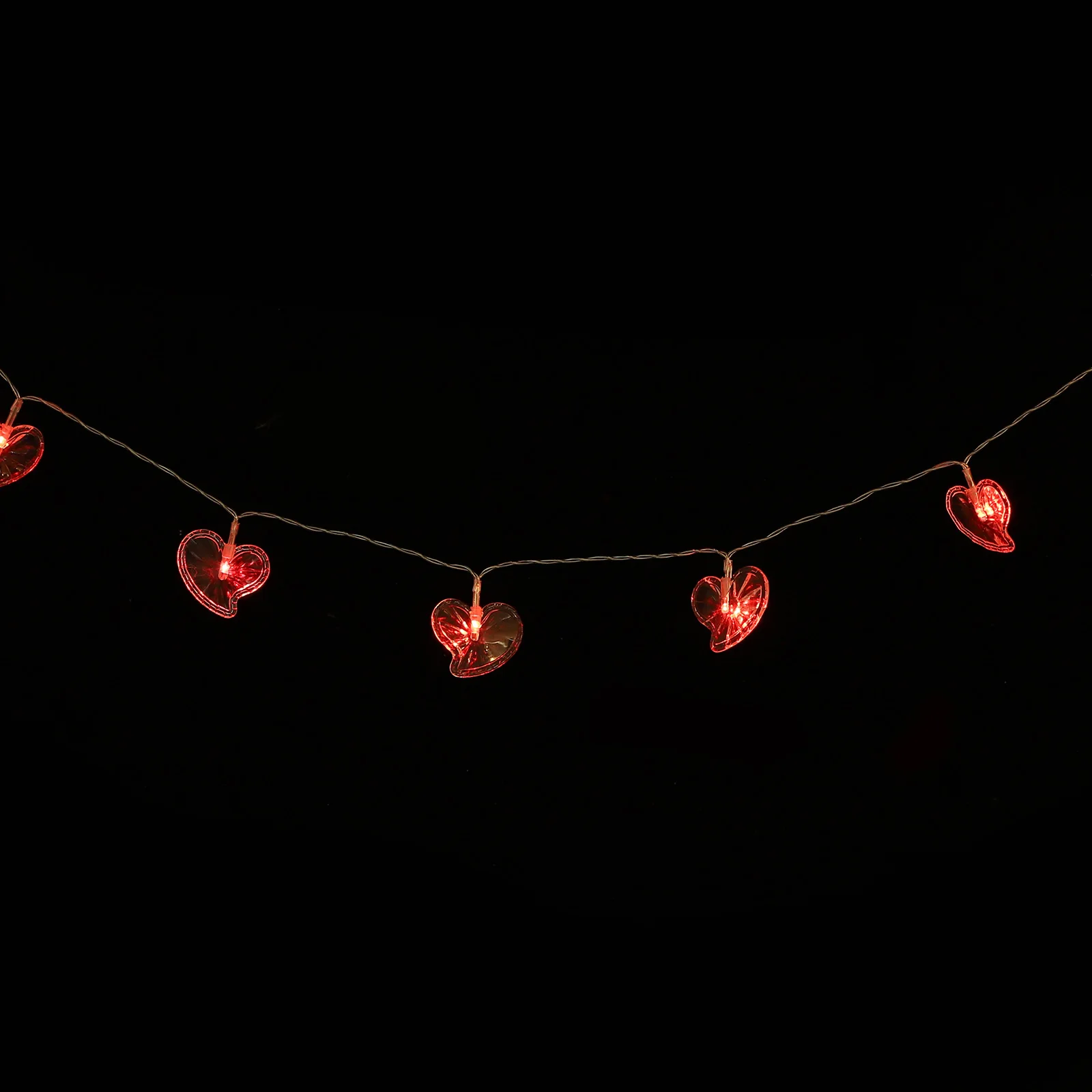 1 مجموعة عيد الحب شكل قلب LED سلسلة أضواء رومانسية ديكور الحفلات معلقة داخلي في الهواء الطلق سلسلة أضواء الحزب