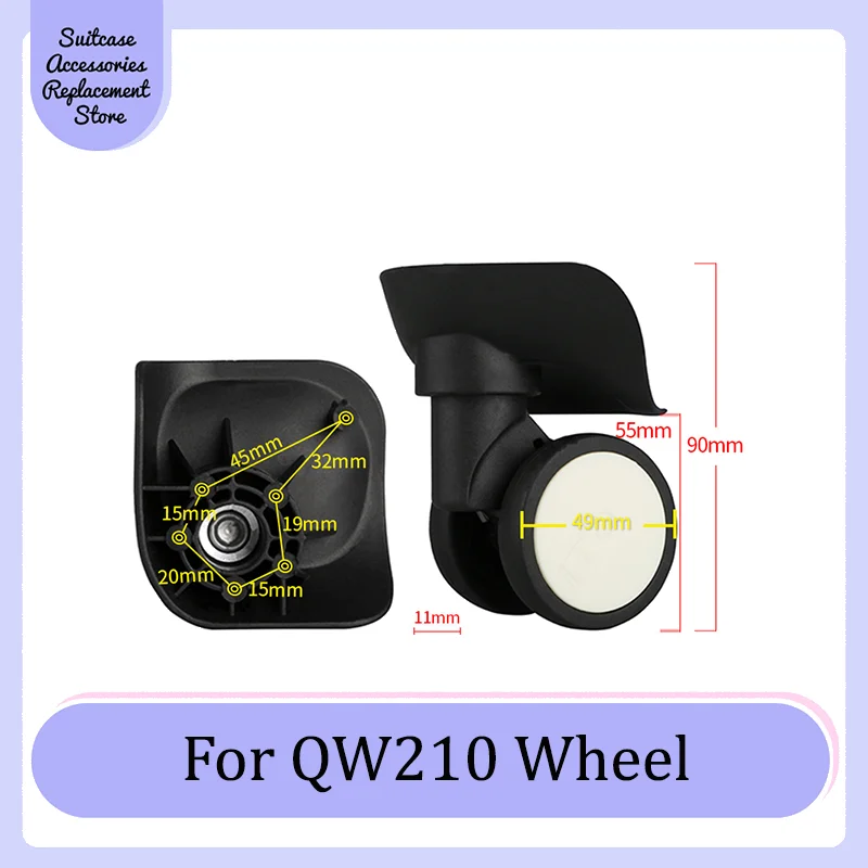 Suitable For QW210 Rotating Smooth Silent Shock Absorbing Wheel Accessories Wear-resistant Universal Wheel Replacement Suitcase