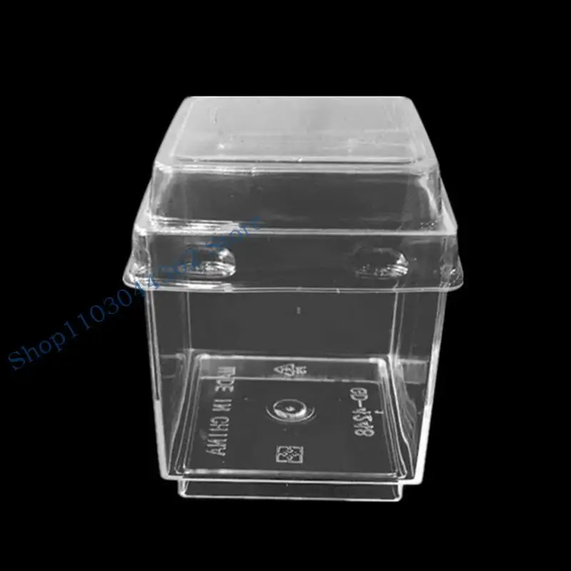 A3PA 10pcs tasses desserts jetables avec couvercle en plastique transparent tasse mousse pour le