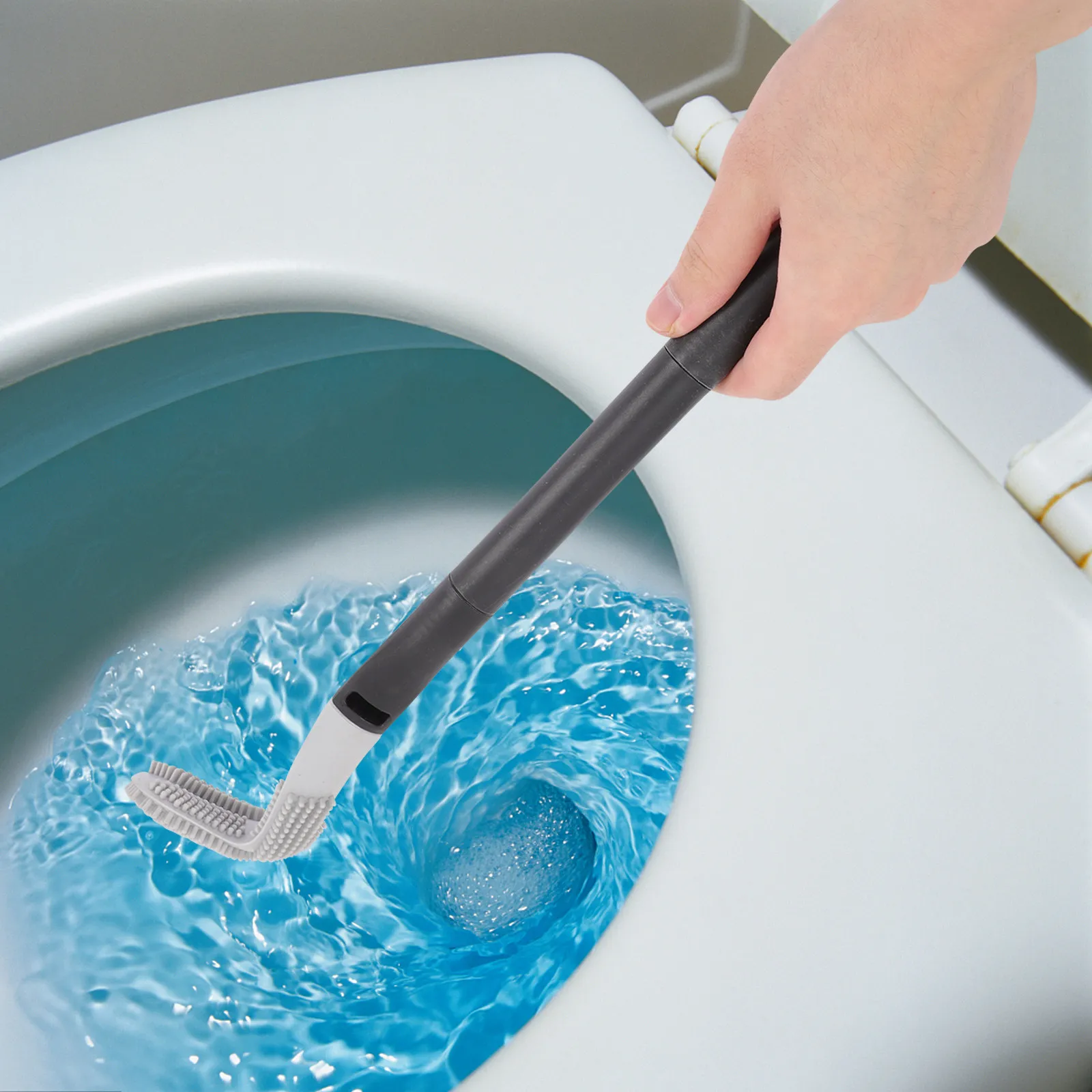 

1Set Bathroom Cleaning Brush Set with Holder Sturdy Scrubber for Deep Cleaning Toilet Bowl Fast Dry No Stains Hidden Areas