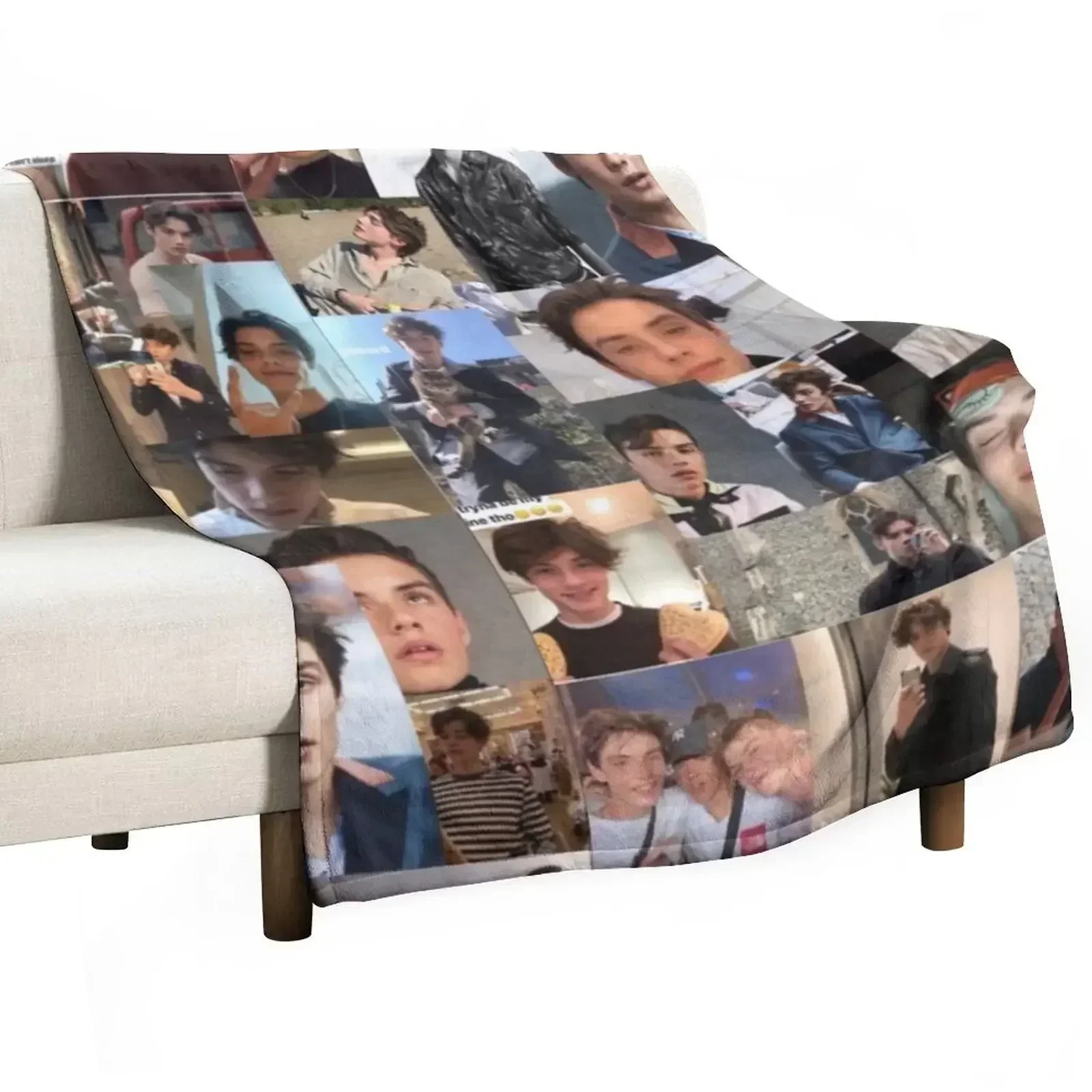 Louis Partridge Collage Phone Case Throw Blanket Softest for winter Decorative Sofas Blankets