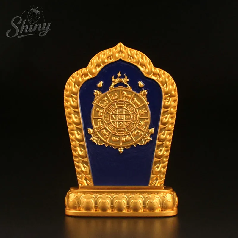 Esoteric Double Face Buddhist Man-bcu 12 Zodiac Nine Palaces and Eight Diagrams Kalachakra Manjusri Crafts Home Decoration - Image 3