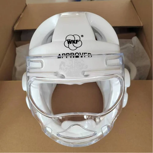 Imagen 2 del producto Casco de Taekwondo Aprobado por WKF Escudo Facial Blanco Máscara para Niños y Adultos Protección de Cabeza Karate Patada Cabeza Boxeo Muay Thai Unisex