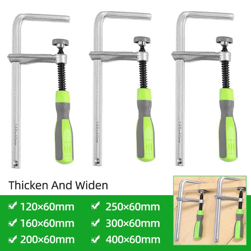 

Guide Rail Clamps with Plastic Handle Screw Action Arm 120/160/200/300mm 1/2PCS FClamp for Woodworking MFT Table Track Saw Rails