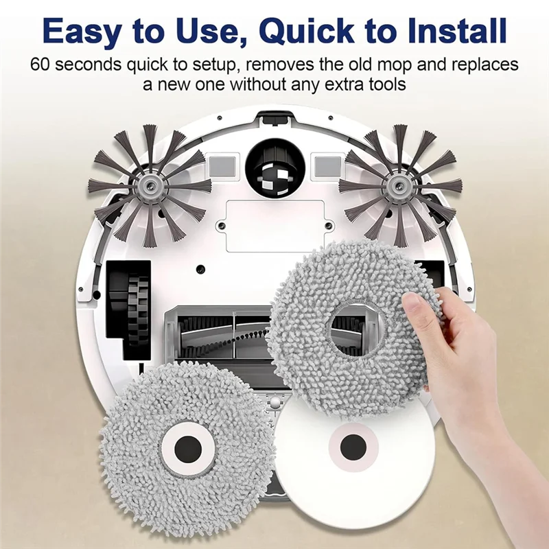 

SANQ Mop Pads For Dreame L10s Ultra / L10 Ultra / L20 Ultra / L10s Pro Ultra Heat / X40 Ultra X10+ / X20+ Vacuum Cleaner Part