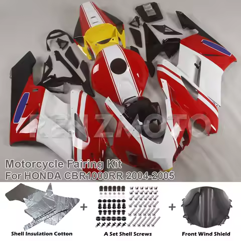 Motorcycle Fairing Kit for Honda CBR1000RR 2004 2005 Body CBR1000RR 04 05 Injection 1000RR Advanced Cover Black Red