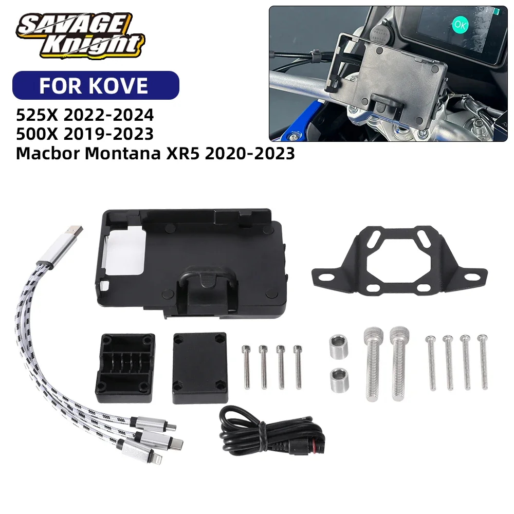 

2024 For Kove 525X 500X Mobile Phone GPS Navigation Bracket Holder Cellphone Support Fit Colove Macbor Montana XR5 2020-2023