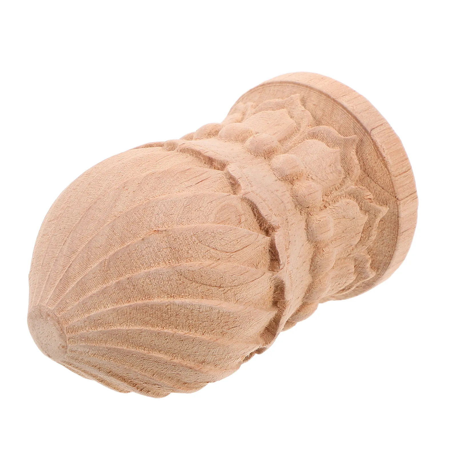 

Wooden Post Pineapple Finials Unfinished Victorian Solid Wood Stair Newel Cap Decorative Ball Pointed Top for Porch Deck