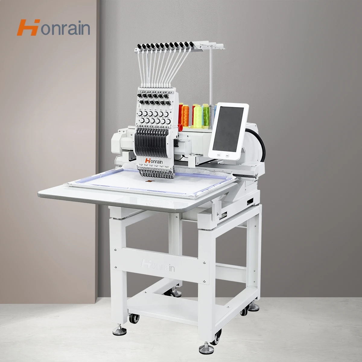HONRAIN 2026 New Single Head Customized Hat T-shirt Garment Logo Apparel Machinery for Sale Computerized Embroidery Machine