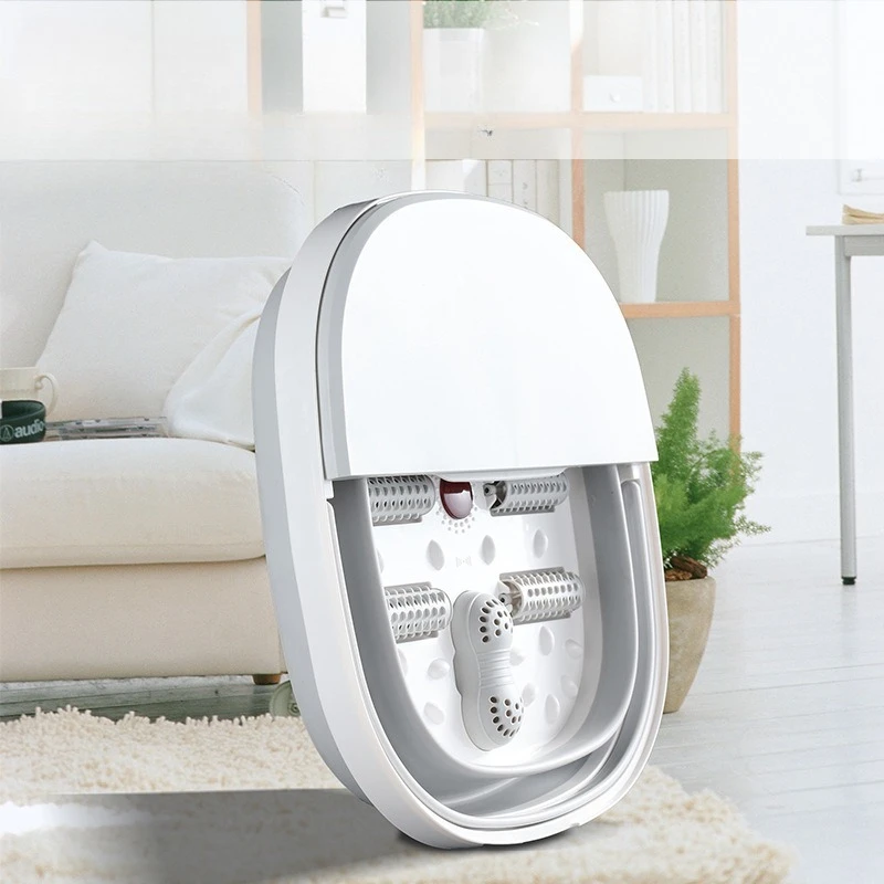 

Portable Folding Foot Spa Bath Massager with Anti-Dry Burn Red Light Therapy Bubble Jet Wave Heating Home Use