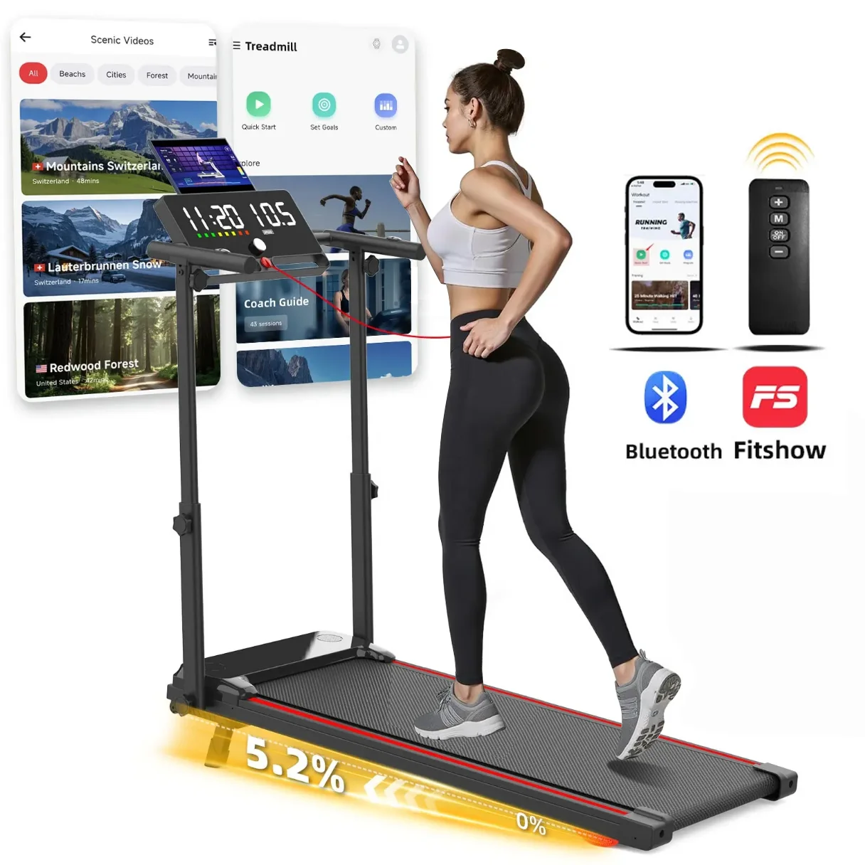 STLF RS معدات الصالة الرياضية المنزلية وسادة المشي آلة الجري العالمية الكهربائية القابلة للطي للاستخدام المنزلي مشاية #6