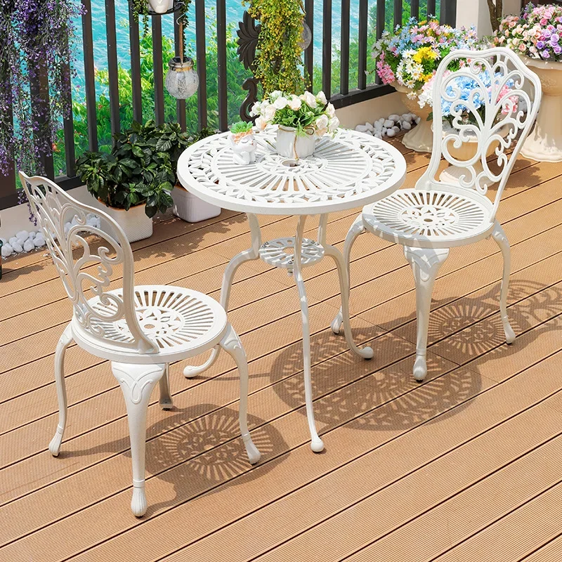 Aluminum Tea Table Combination Balcony Outdoor Cast Chair Courtyard Leisure