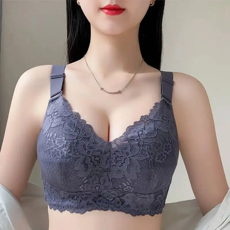 

Плюс размер Сексуальный 75 80 85 90 95 B C D E Stick On Bra Кружевное нижнее белье Brasier Mujer Brassiere Femme Женская одежда