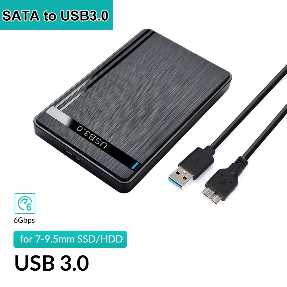 2.5 inch HDD Enclosure SATA to USB 3.0 External Hard Drive Case 6Gbps Speed SATA SSD HDD Case for Laptop PC Accessories