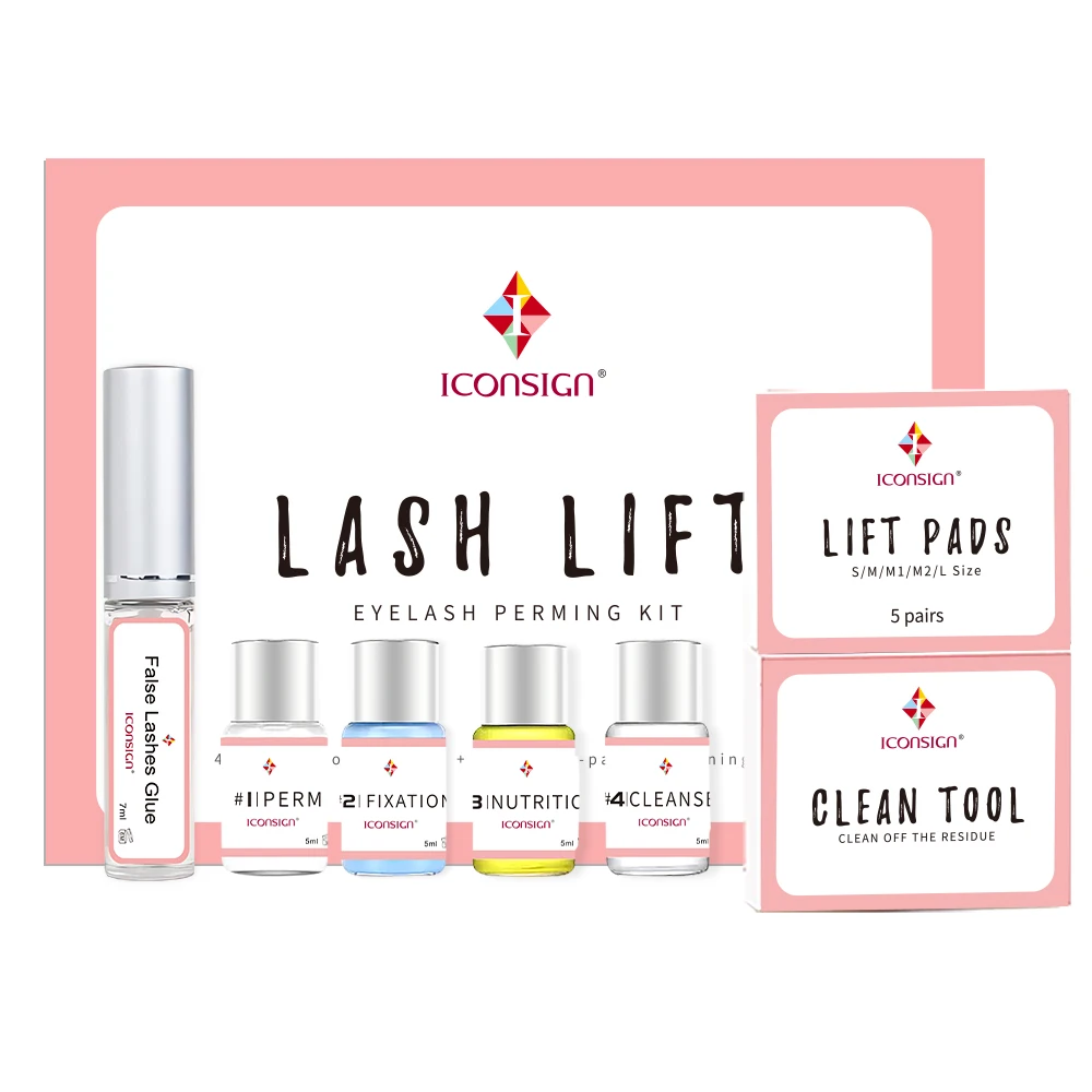 Dropshipping iconsign lash lift kit lifiting cílios intensificador kit de levantamento de cílios lash perm ferramentas de maquiagem dos olhos