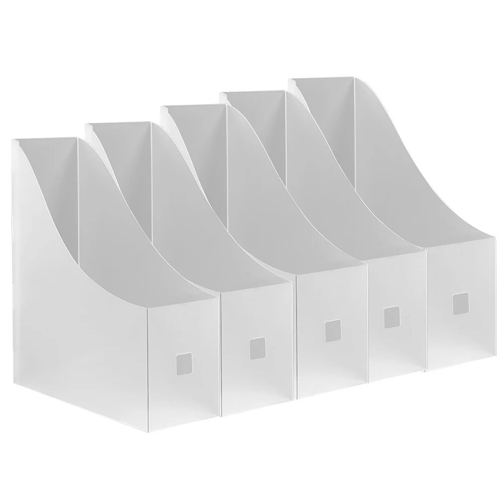 

5pcs File Storage Box Document Holder Office Organizer Rack Desktop Plastic Sorters For Folders Papers Magazine Organizer Box