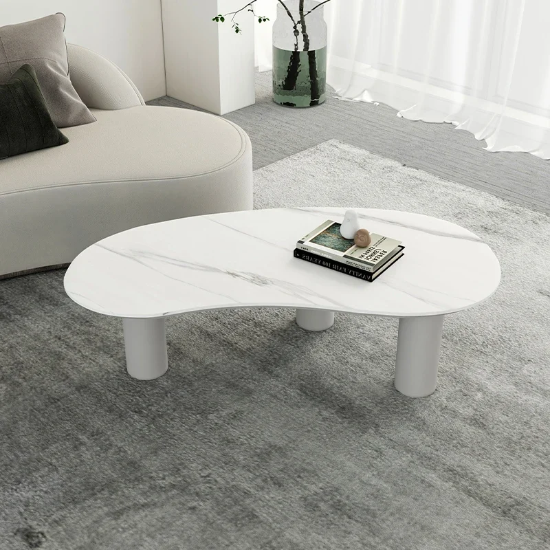 

White Table Modern Coffee Tables Nordic Furniture Low Corner Hall Living Room Tv Night Luxury Stolik Kawowy Aesthetic Bedside