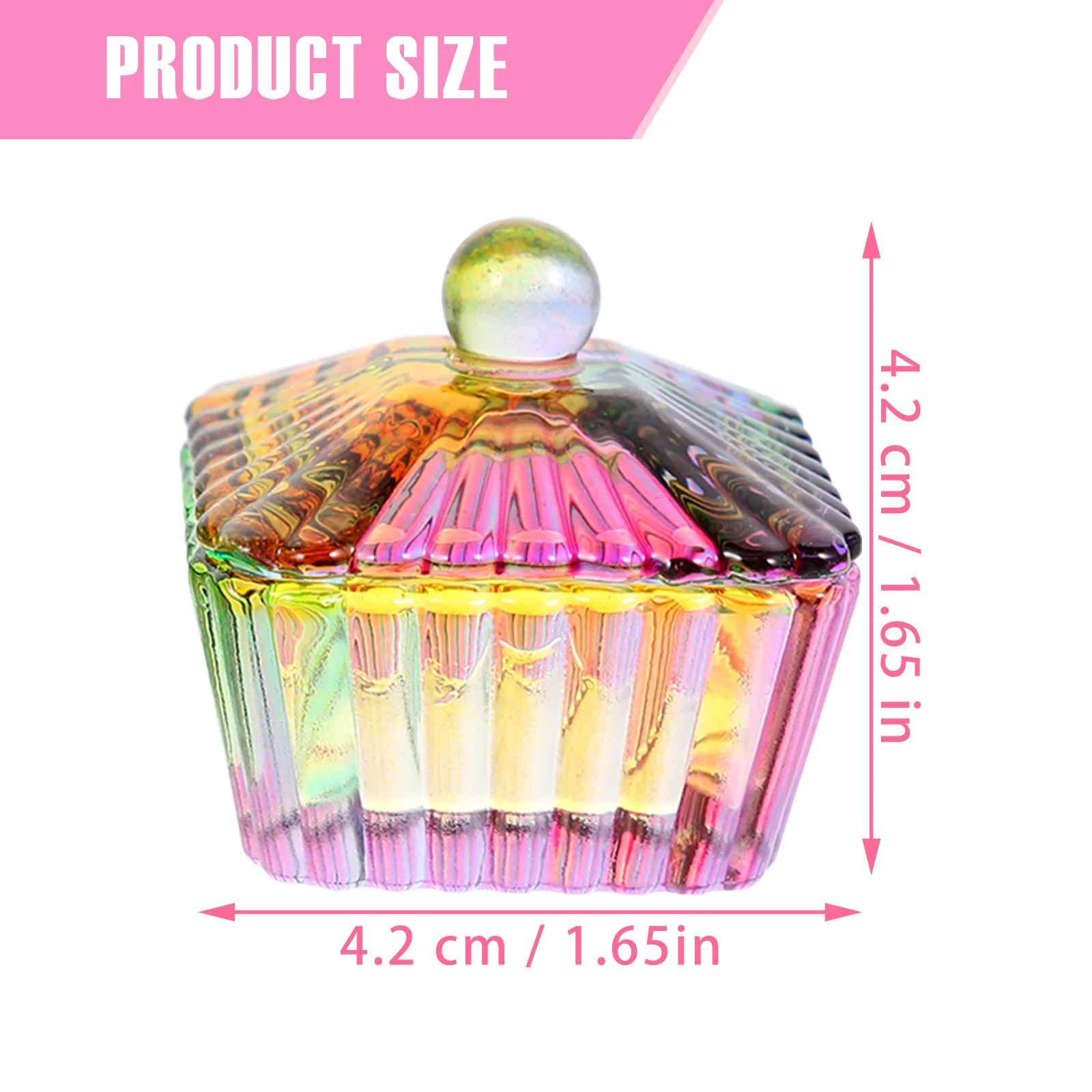 2 pezzi di materiale di alta classe in vetro per nail art, tazza per manicure, polvere liquida, piatto per miscelare, dimensioni compatte, piatto facile da spostare per unghie acriliche