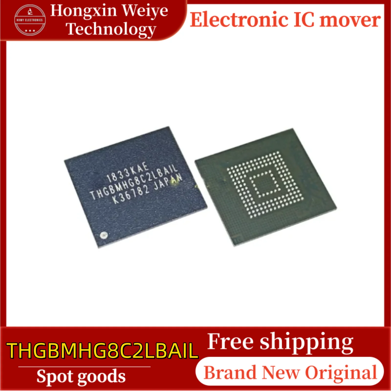 

2/10 pcs THGBMHG8C2LBAIL BGA-153 32GB EMMC memory IC brand new in stock free shipping