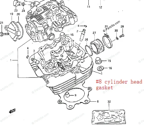 Motorcycle Engine Crankcase Clutch Cover Cylinder Gasket Kits For Suzuki GZ250 MARAUDER 250 1999-2010 GN250 GN250E 1982-2000