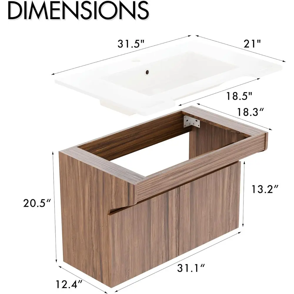 خزانة عائمة من الراتنج الحجري المتوافق مع ADA مع خزانة عائمة، ودعم يدوي حديث لكبار السن والمعاقين وكبار السن