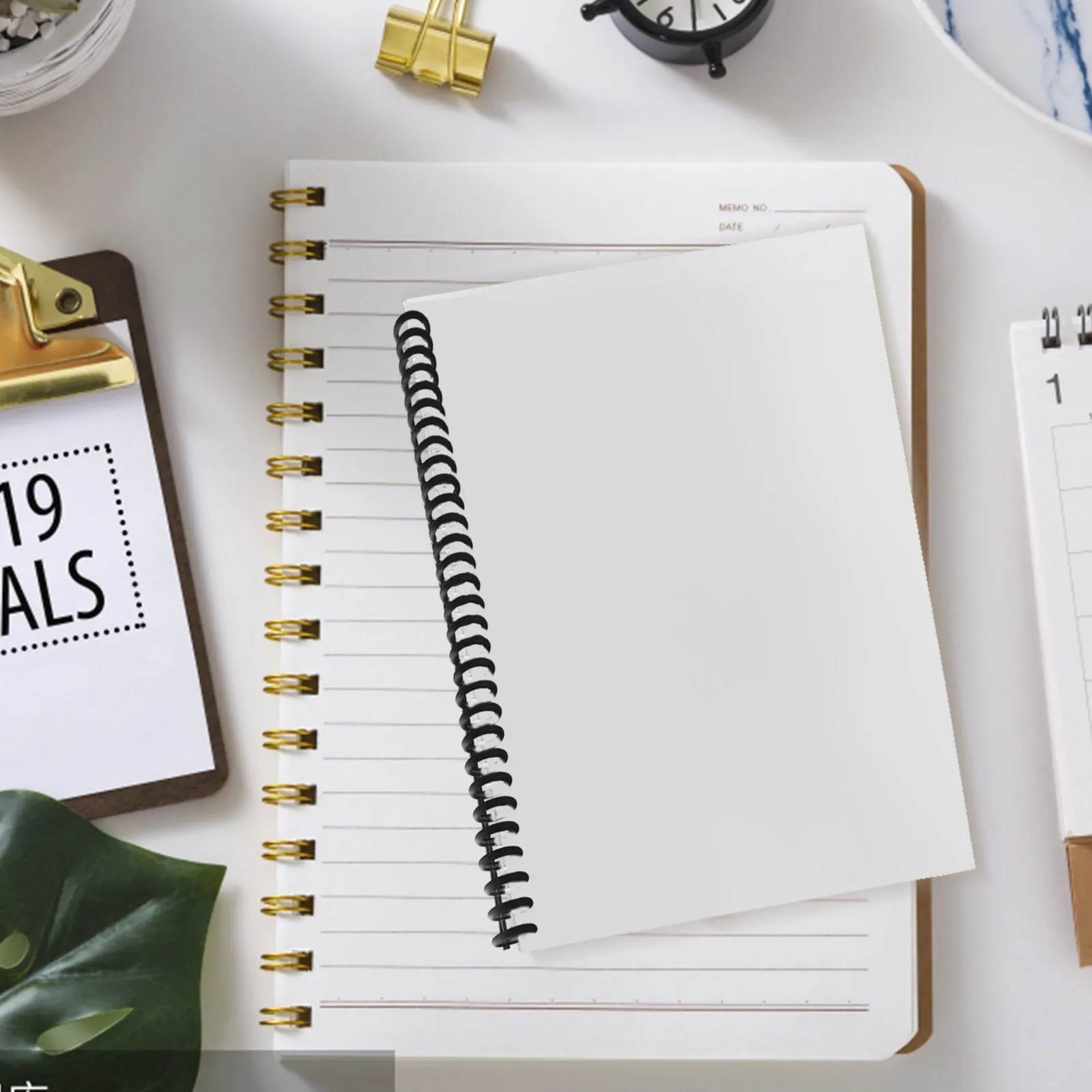 

10Pcs DIY Book Binder Rings Smooth Plastic Spiral Coils for Notebooks Calendars Reports Office School Supplies